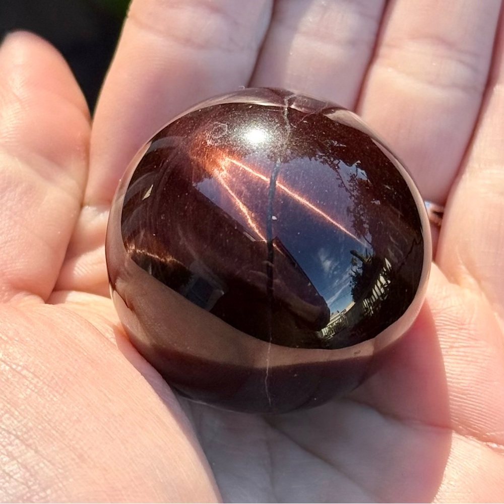 Red Tiger’s Eye Crystal Sphere